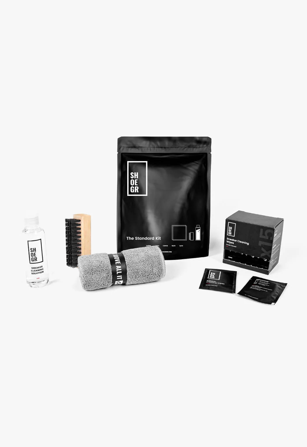 shoegr shoe cleaning kit and sneaker wipes bundle combo 