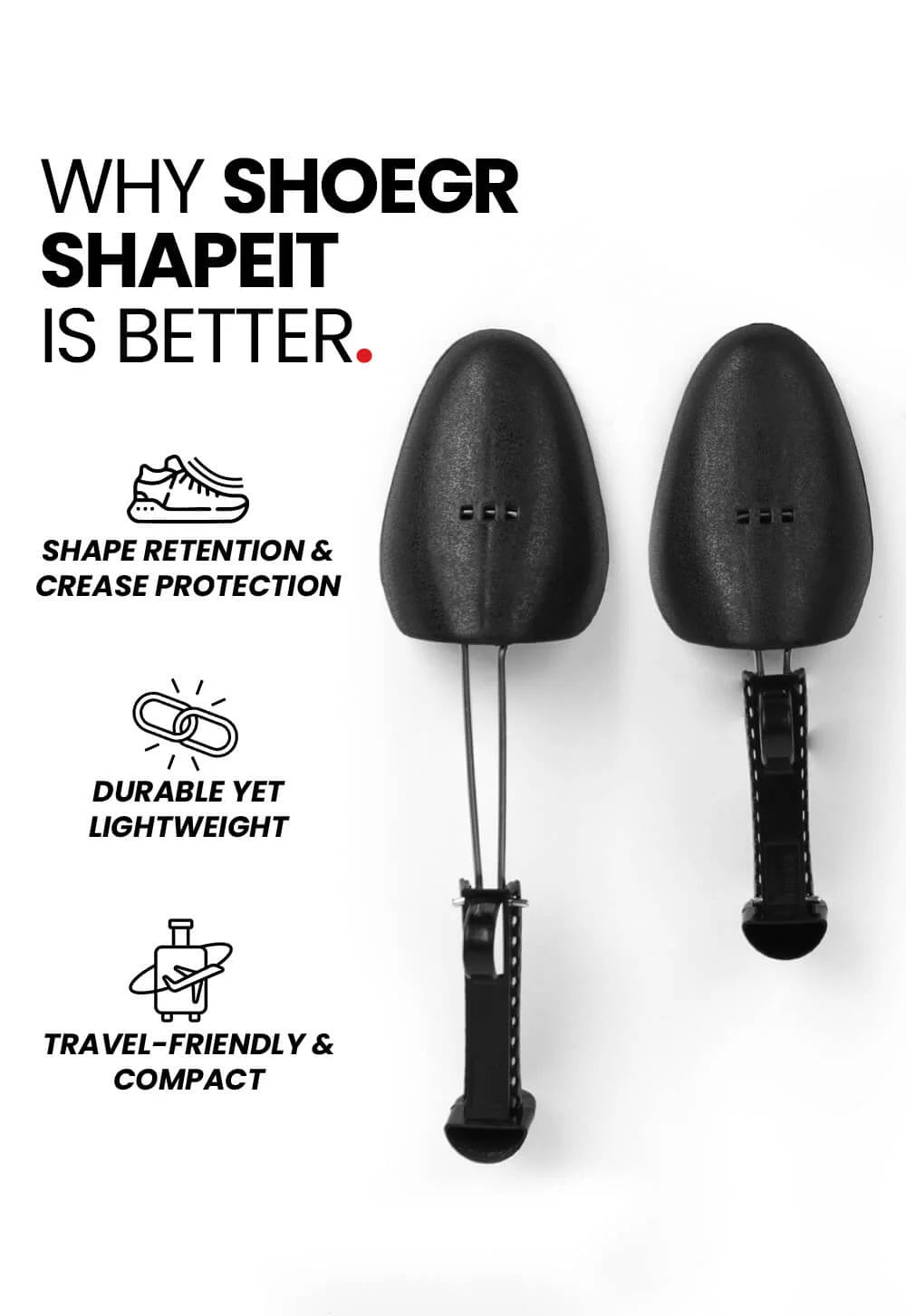 Standard Shoe Cleaning Kit + 1 Pair of Shapeit Adjustable Shoe Trees