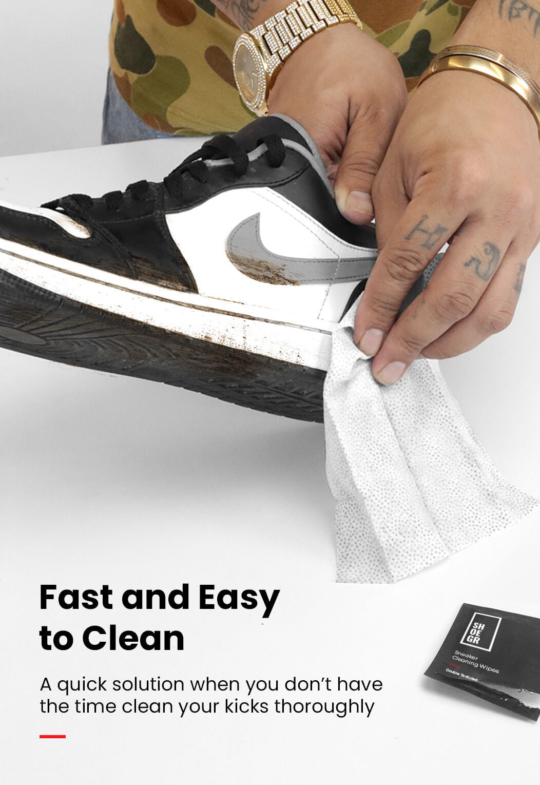 shoe cleaning wipes easy quick fast dual texture shoegr