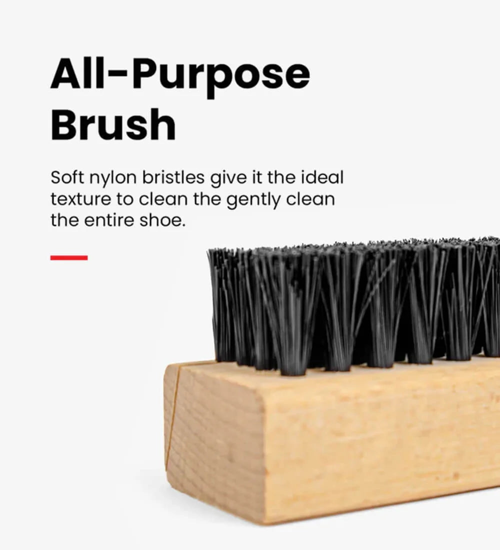 SHOEGR all-purpose shoe brush made with soft nylon bristles
