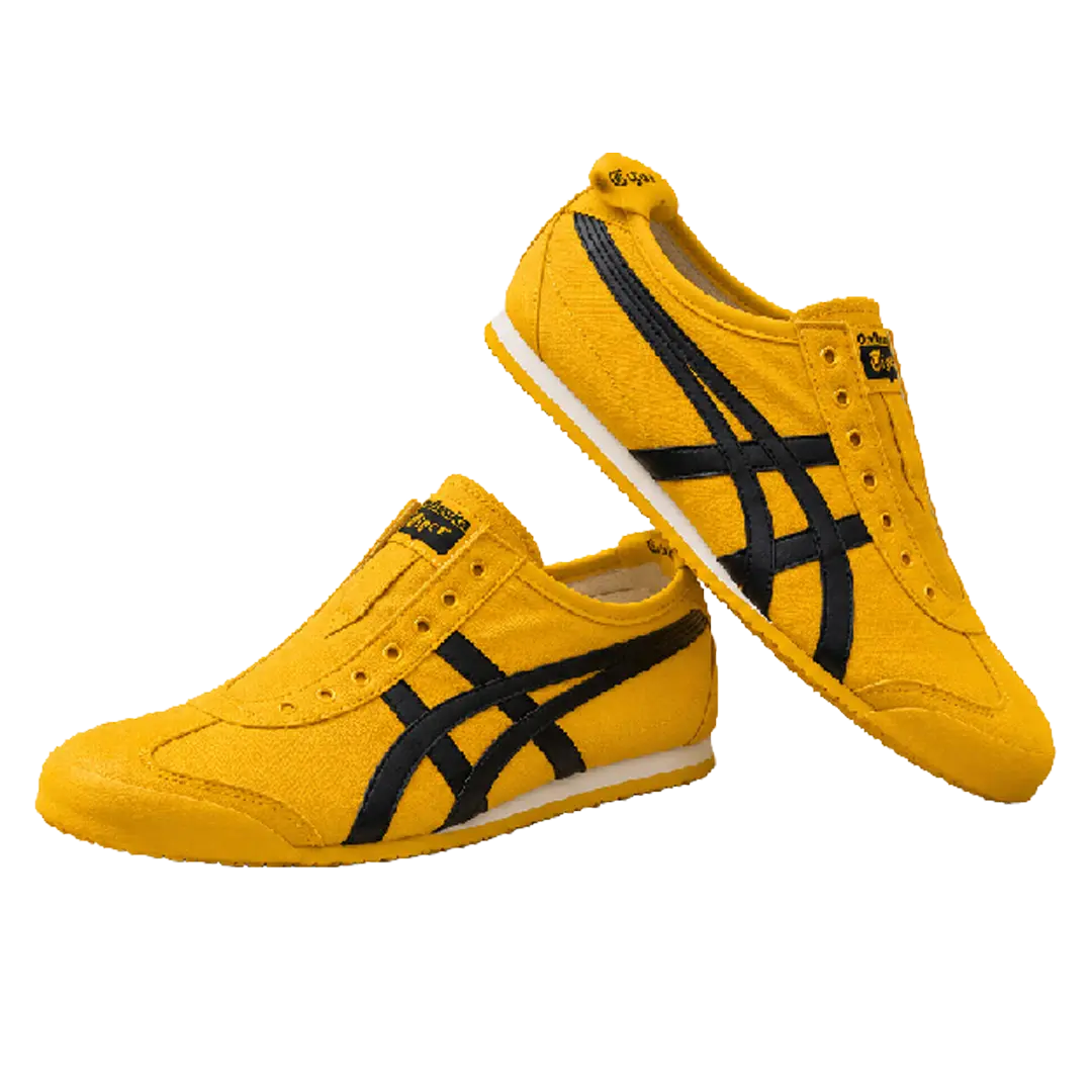 A pair of Onitsuka Tiger Mexico 66 in Yellow and Black colorway