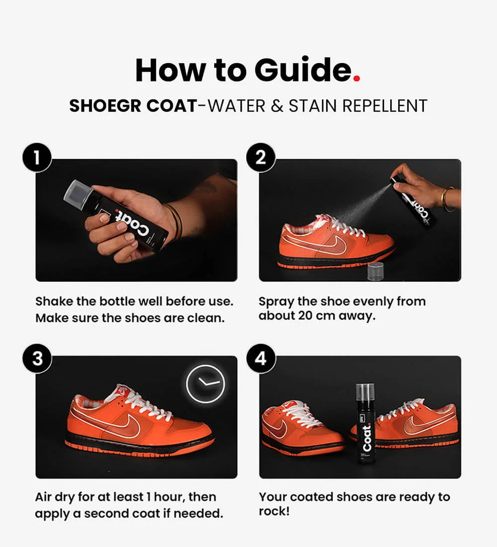 How to use Coat water resistant spray for shoes