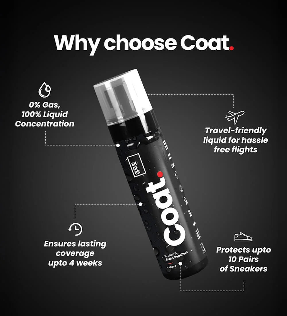 Reasons to choose SHOEGR Coat stain repellent spray