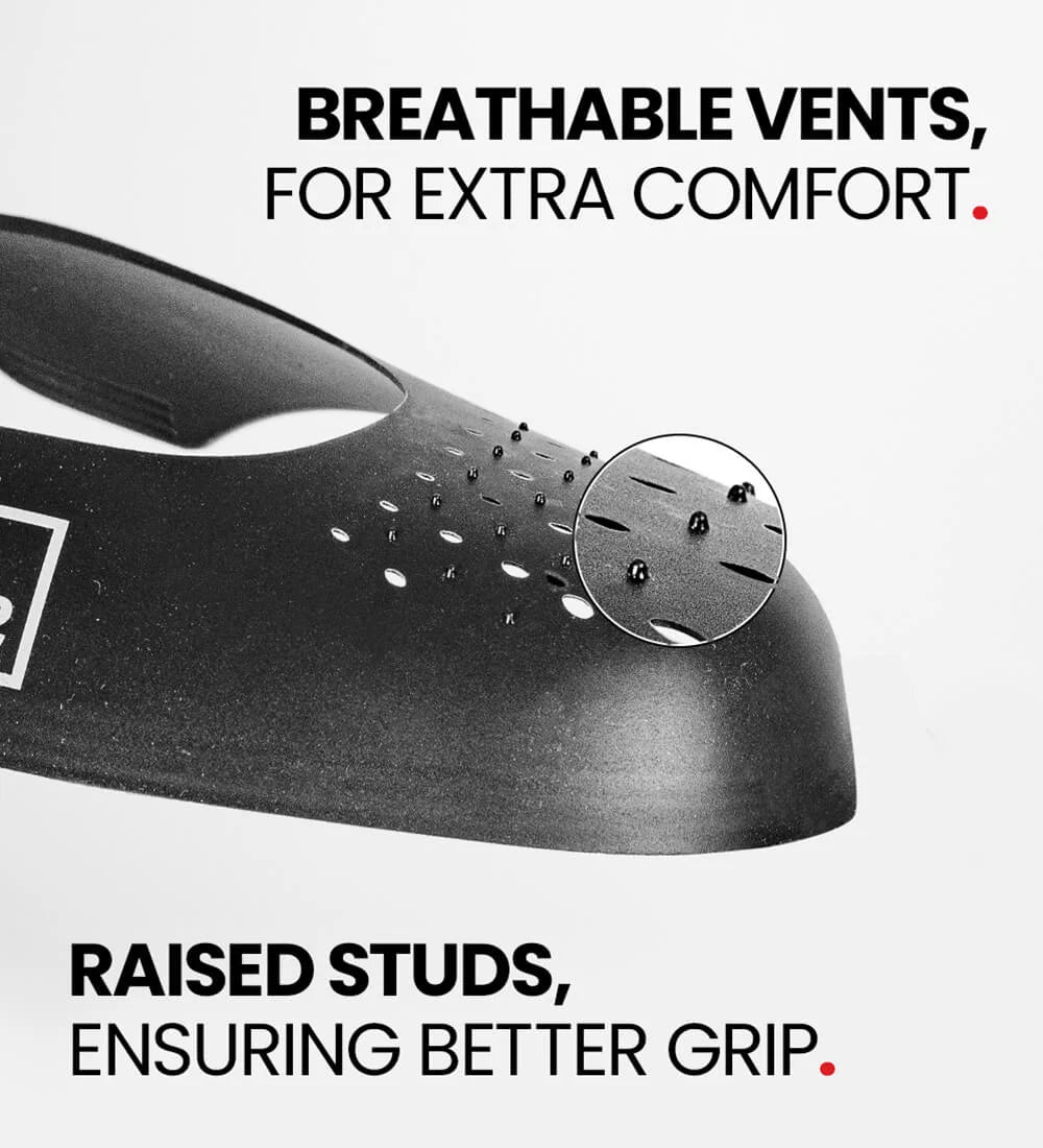 Crease protectors with breathable vents & raised studs for comfort