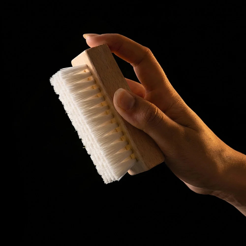 SHOEGR Medium Brush with ergonomic design for Cleaning Shoes and Sneakers effectively.