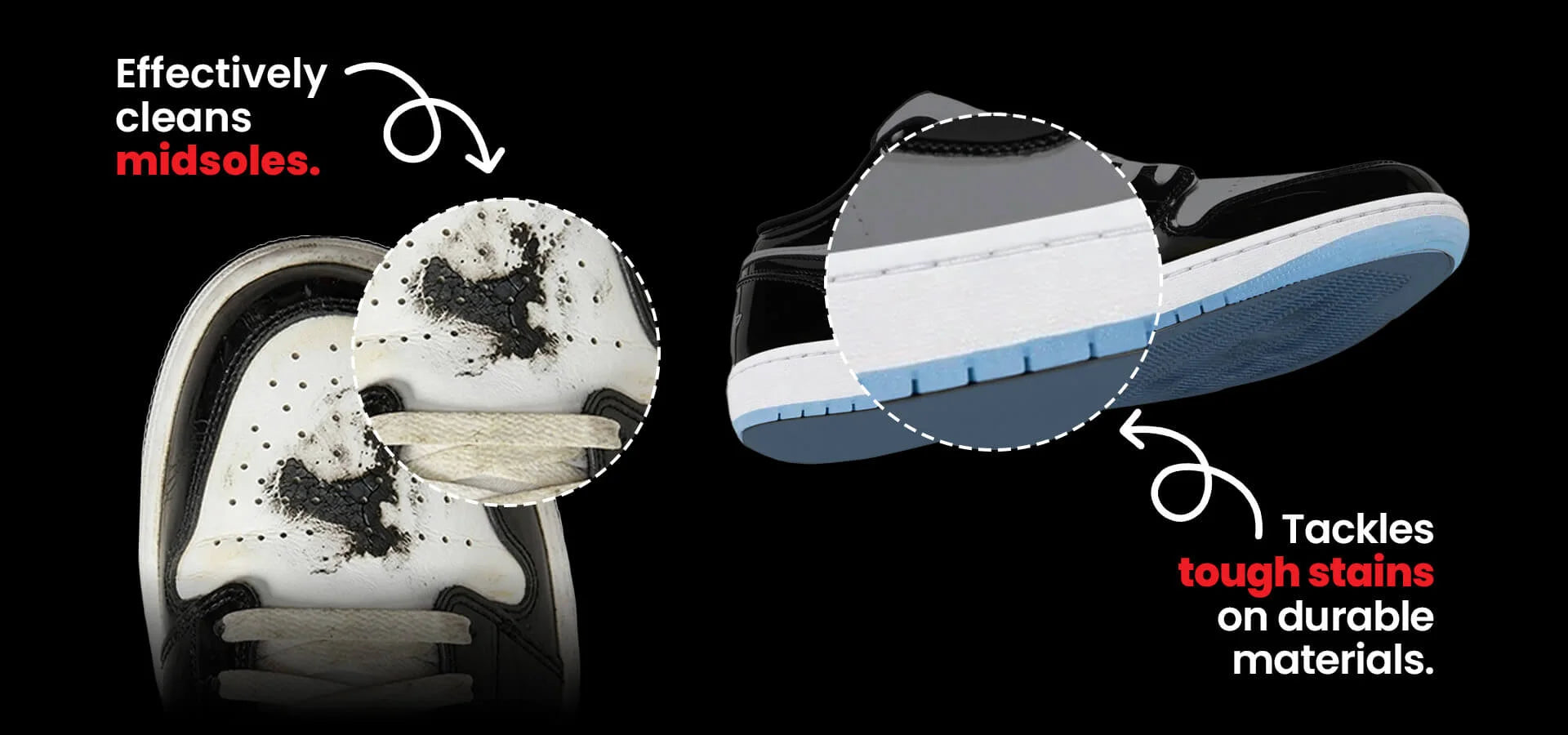 SHOEGR Medium Brush cleans midsoles and tough stains from durable materials like canvas, leather, rubber, etc.