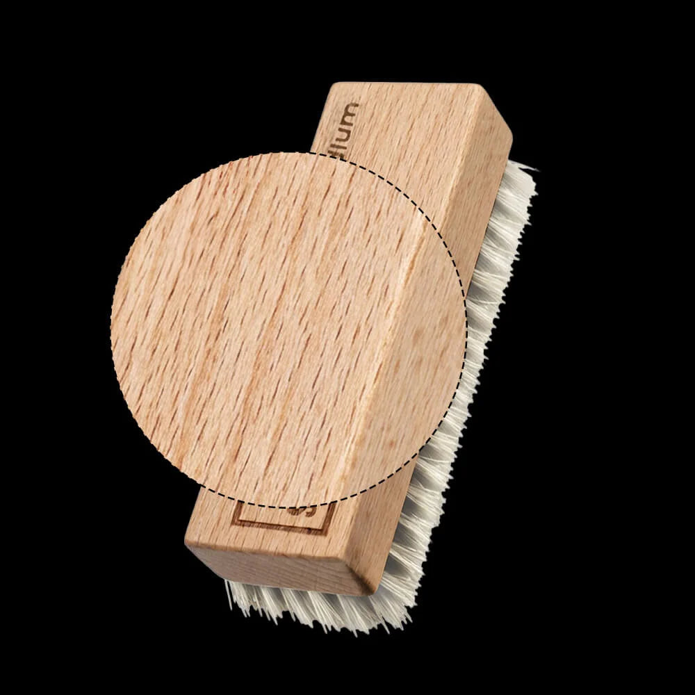 SHOEGR Medium Brush with Beechwood Handle and Ergonomic design for Ease of Use.