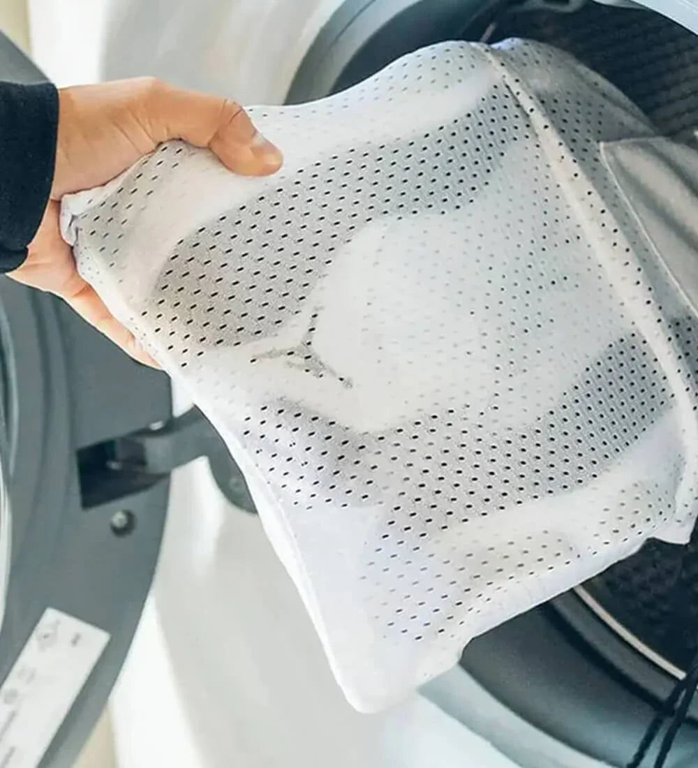 Machine washing shoes using a SHOEGR laundry kit - laundry bag and laundry pods