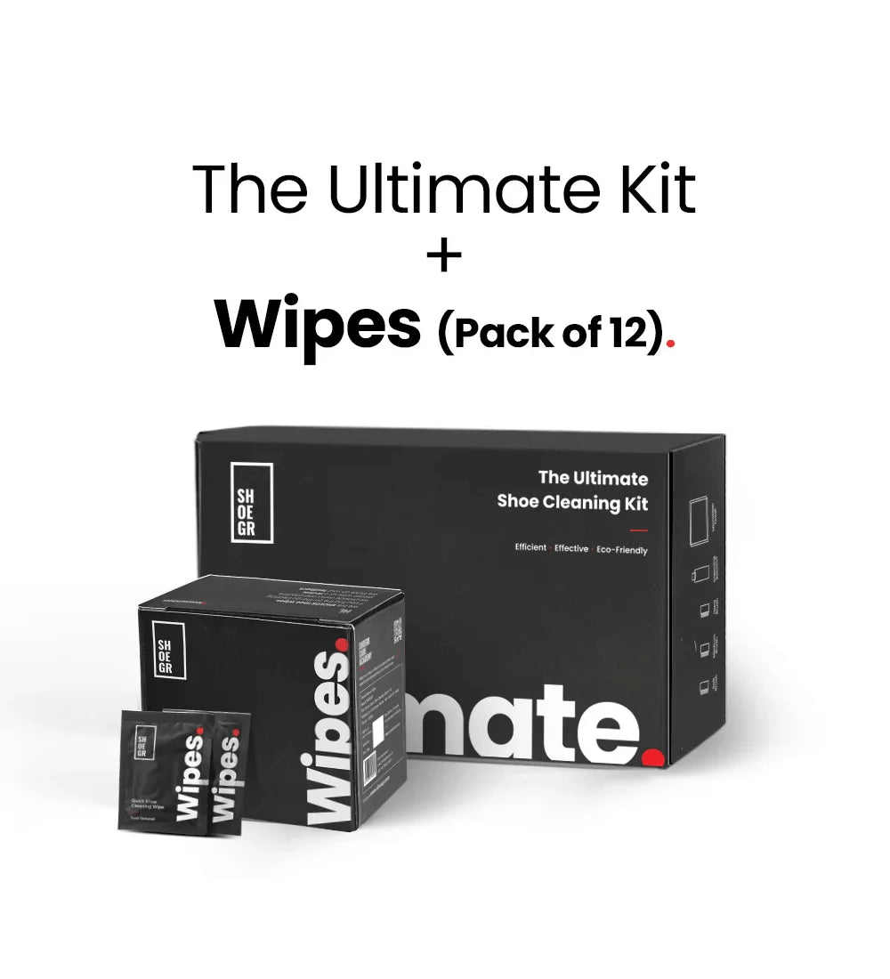 Ultimate Shoe Cleaning Kit + Wipes (Pack of 12)