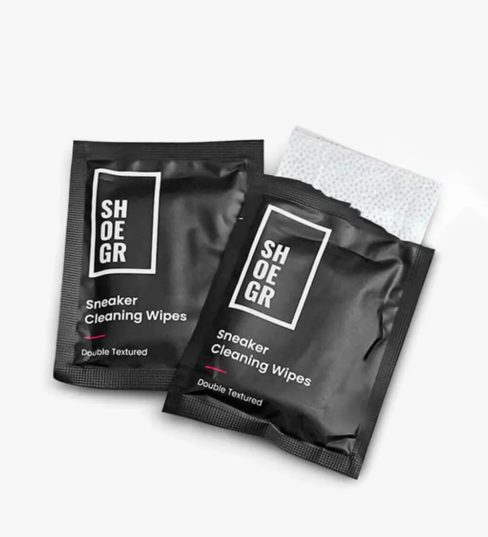 Shoe cleaning wipes in pocket friendly packaging