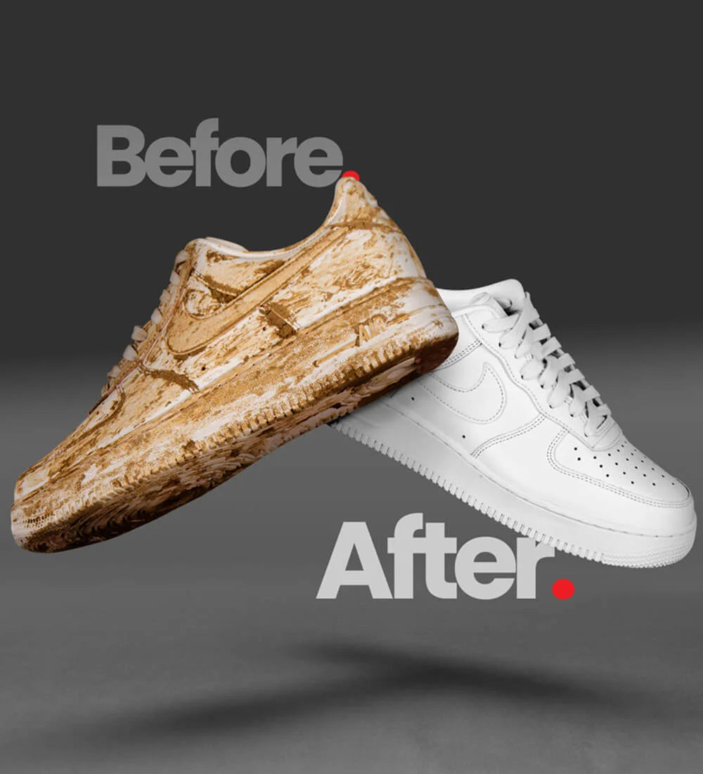 Before and After Results - Supreme Sneaker Cleaning Kit