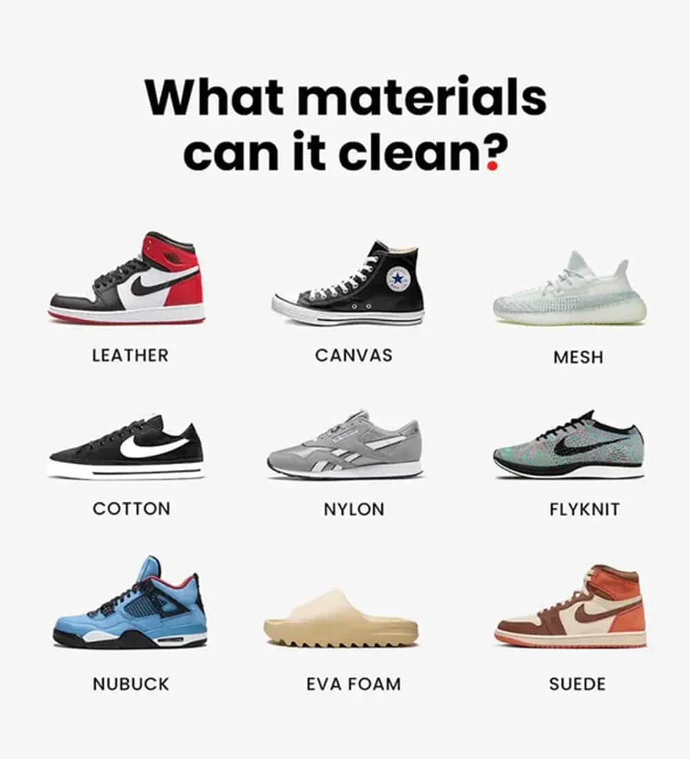 Supreme Kit can clean leather, suede, canvas, knit, & mesh shoes