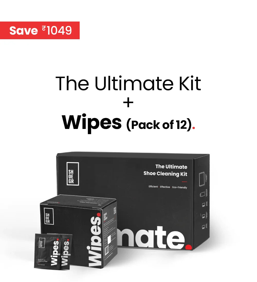 Ultimate Shoe Cleaning Kit + Wipes (Pack of 12)