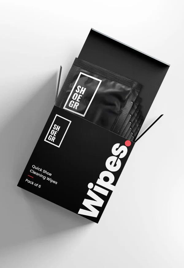 Shoe cleaning wipes - pack of 6