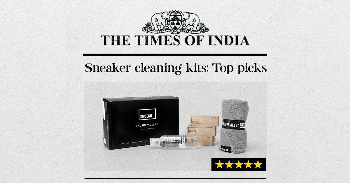 The Times Of India Recognizes SHOEGR's Sneaker Cleaning Kit As Top Picks