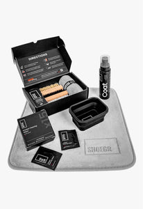 shoegr shoe cleaning kit with wipes for all types of sneakers with mat and repellant combo bundle