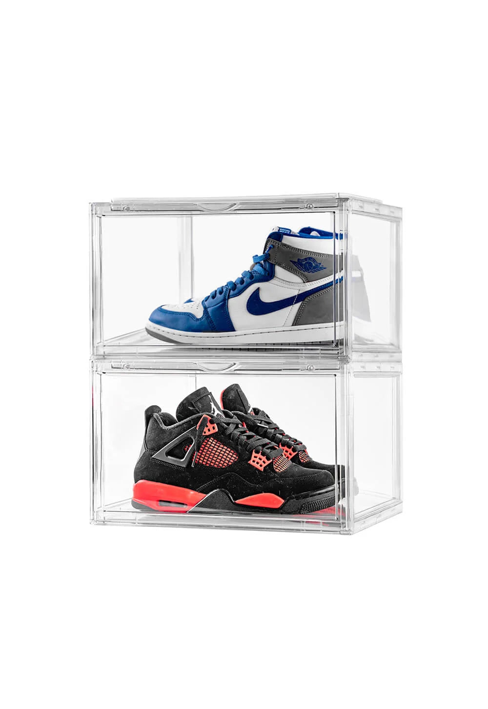 Clear Side Drop Sneaker Storage Crates | Pack of 2, 4, & 6 Available