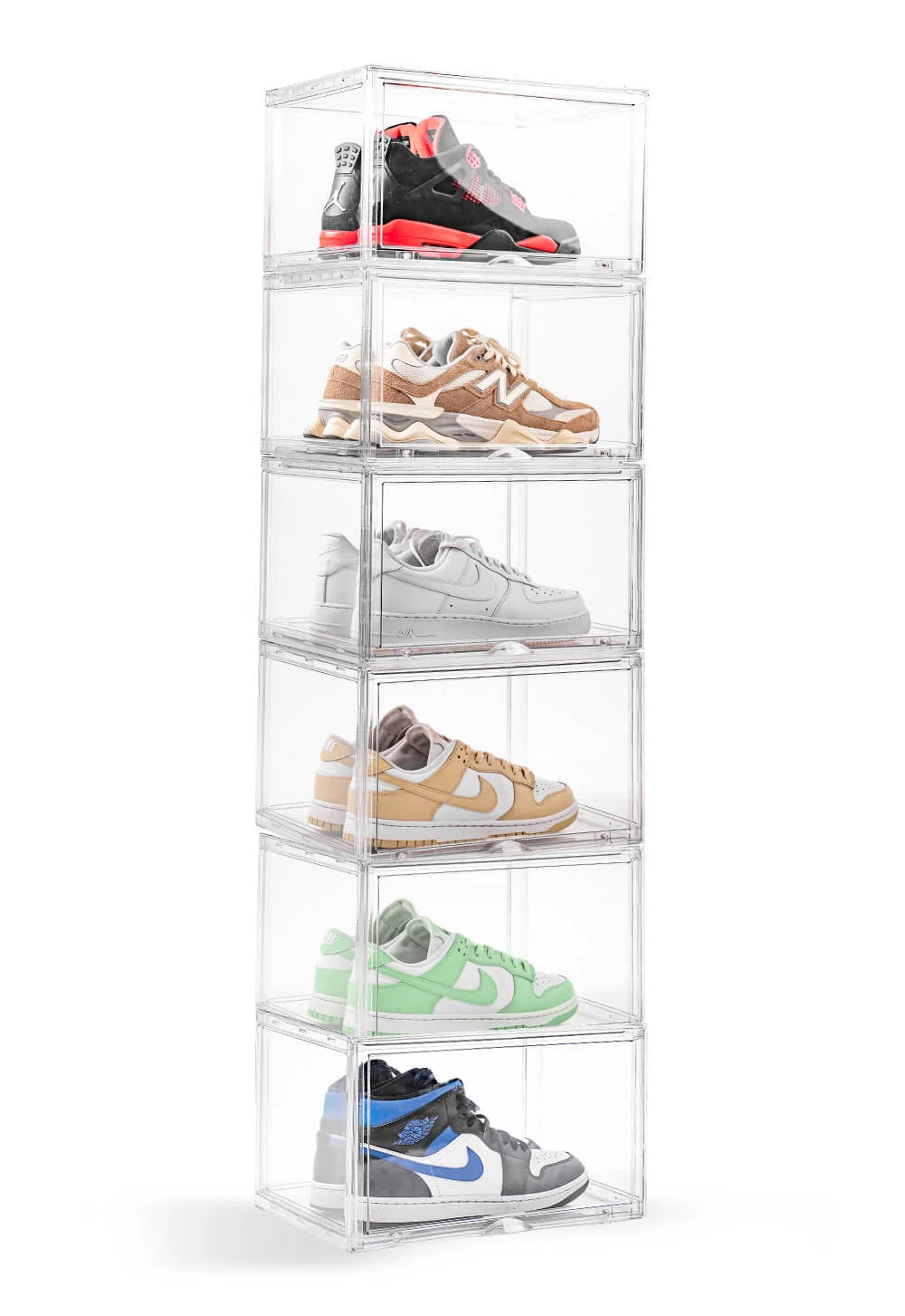 Clear Side Drop Sneaker Storage Crates | Pack of 2, 4, & 6 Available