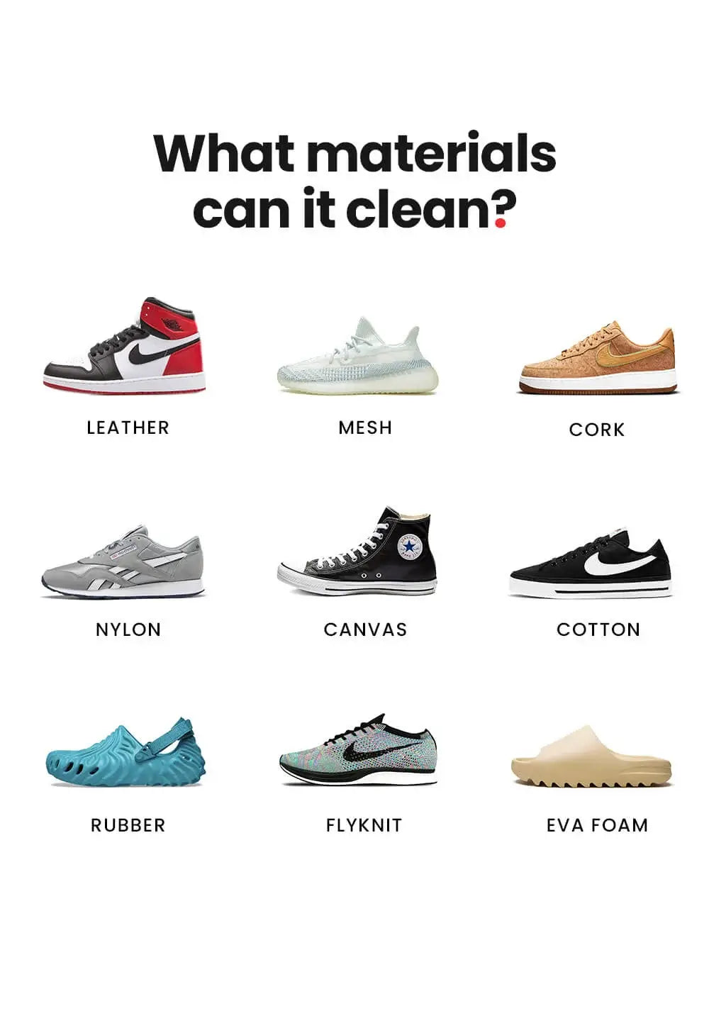 shoegr essential shoe cleaning kit for cleaning sneakers leather canvas sports trainers suede nubuck cotton cork nylon rubber