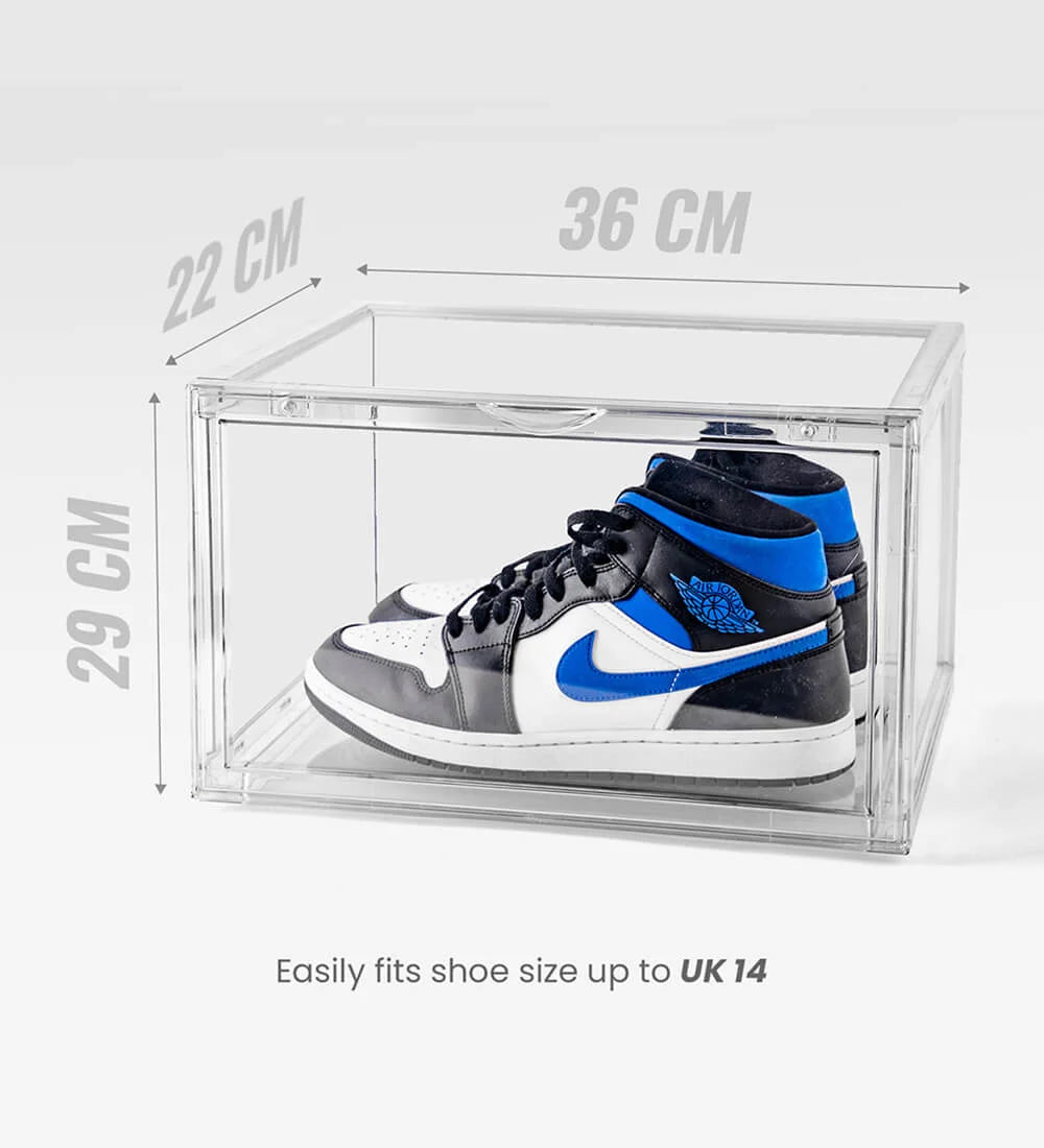 What size shoes can SHOEGR Sneaker crates fit