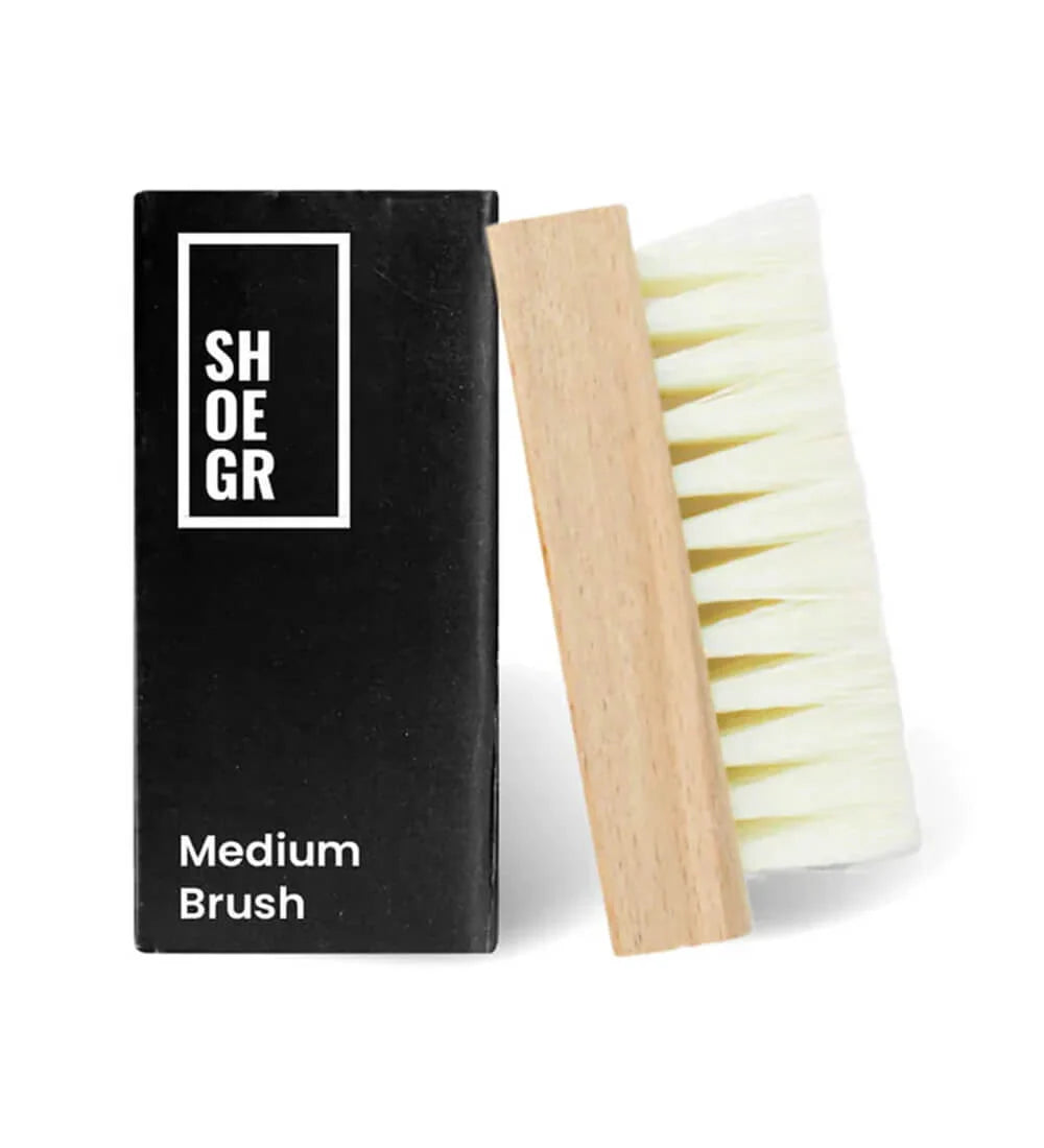 SHOEGR medium brush with durable bristles suitable for cleaning the midsoles