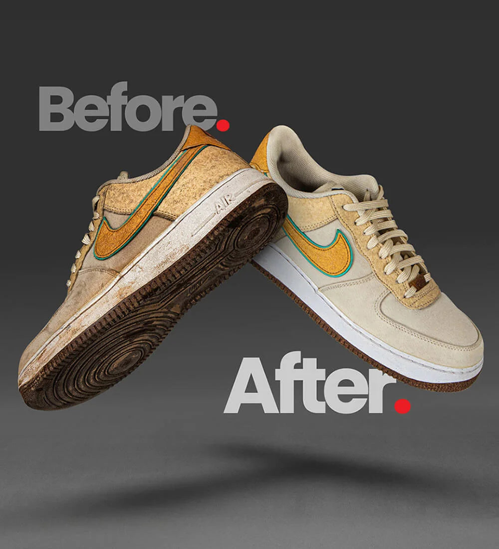 Before and After Results - Essential Sneaker Cleaning Kit