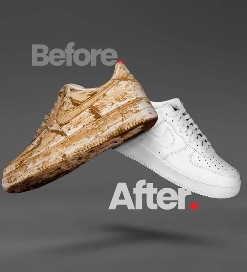Before and After Results - Instant Pro Shoe Cleaning Kit