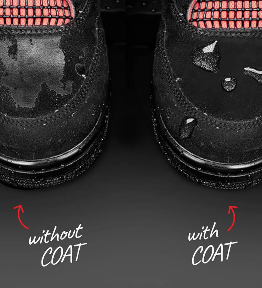 How SHOEGR Coat protects sneakers from water stains 
