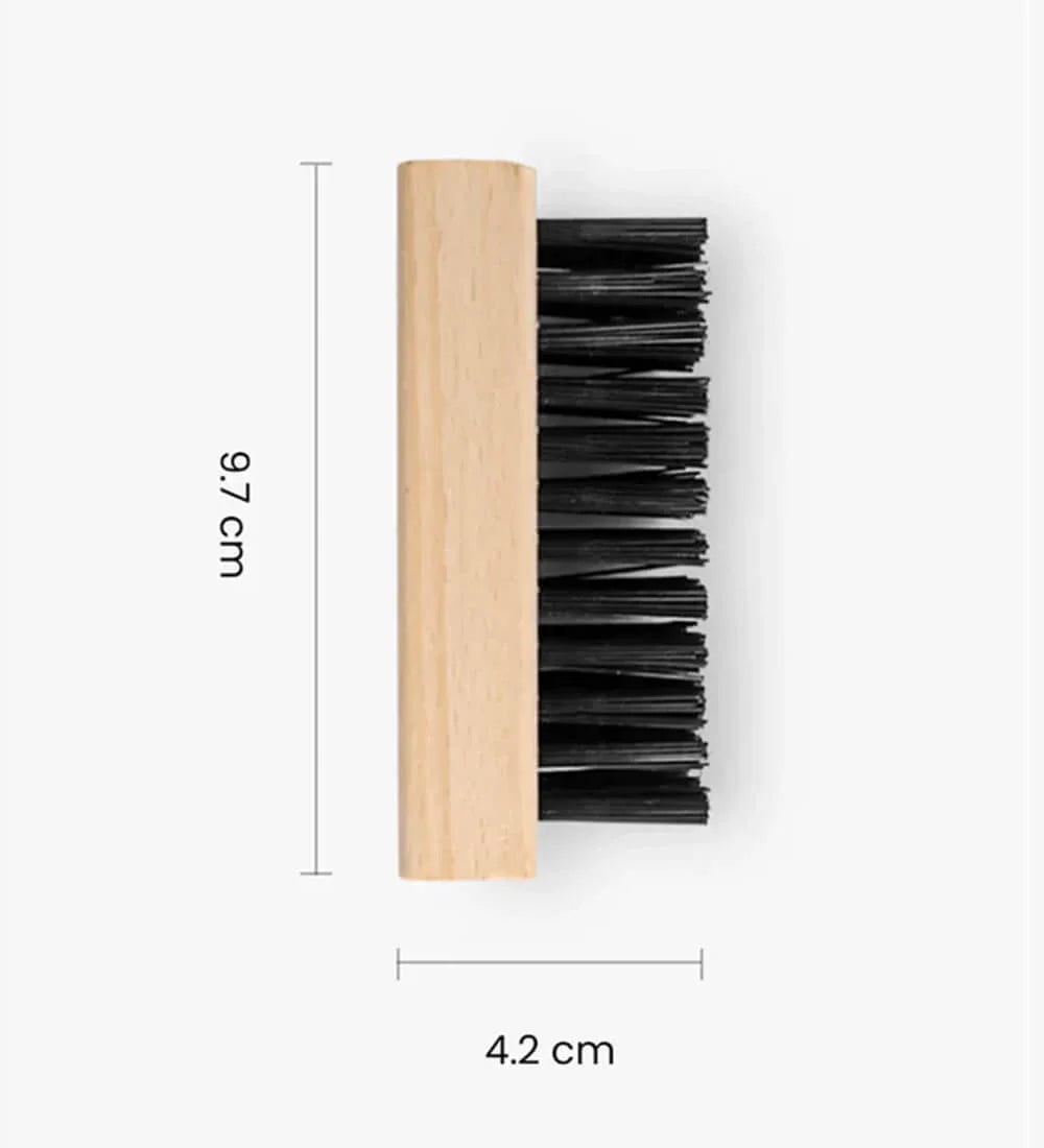 How big is a SHOEGR hard or stiff bristle shoe cleaning brush