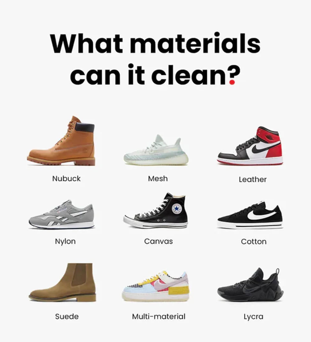 Soft shoe cleaning brush for most shoe materials