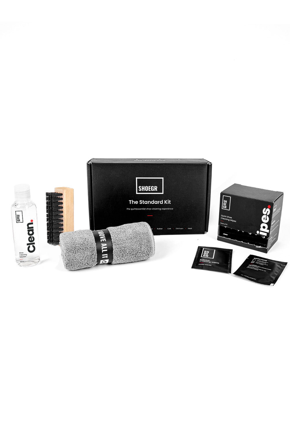 SHOEGR Standard Shoe Cleaning Bundle with Kit & Sneaker Wipes