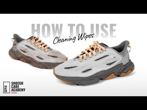 How to clean adidas shoes with sneaker cleanin wipes by SHOEGR